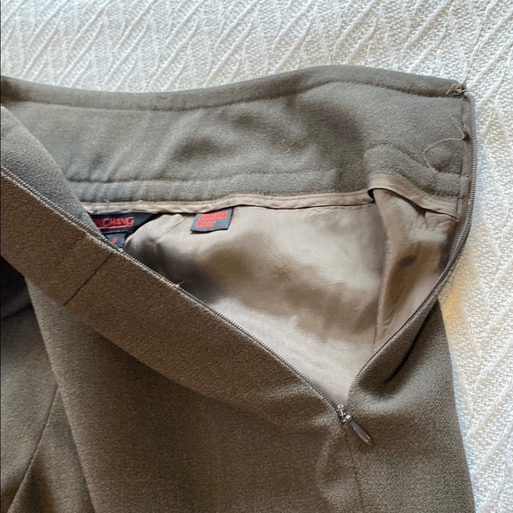 Simon Chang Women's Brown Suit Blazer and Wide Leg Trouser Dress Pant Minimalist - Picture 9 of 16